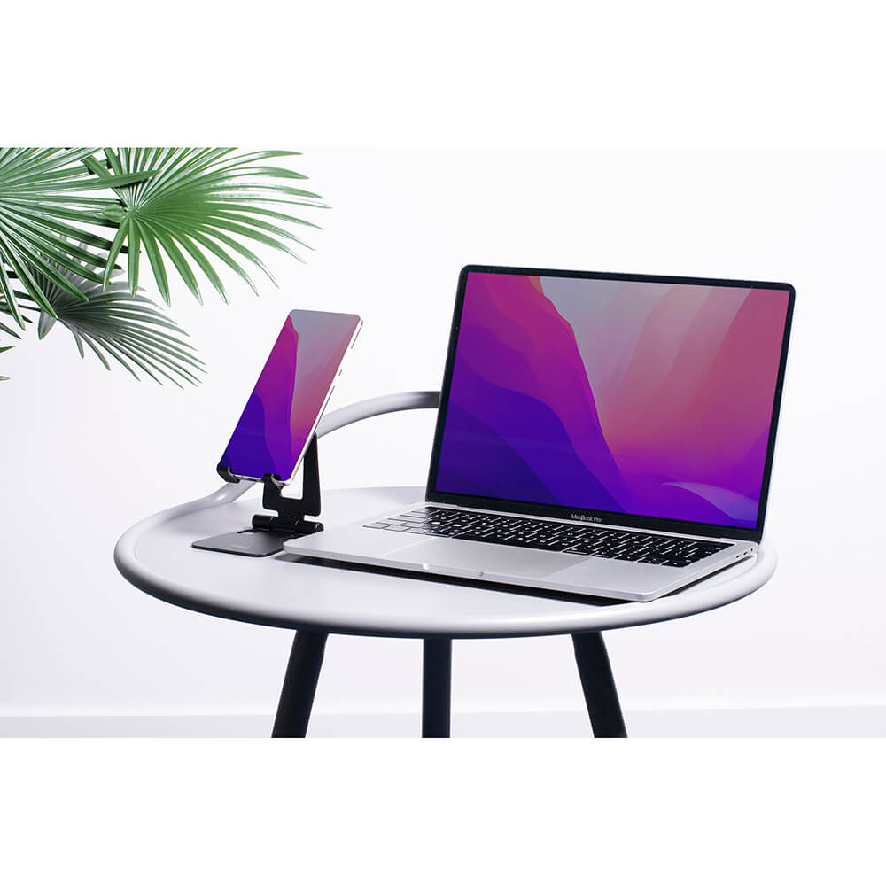 DESIRE2 DESIRE2 Folding Phone Holder Aluminium Svart - Teknikhallen.se