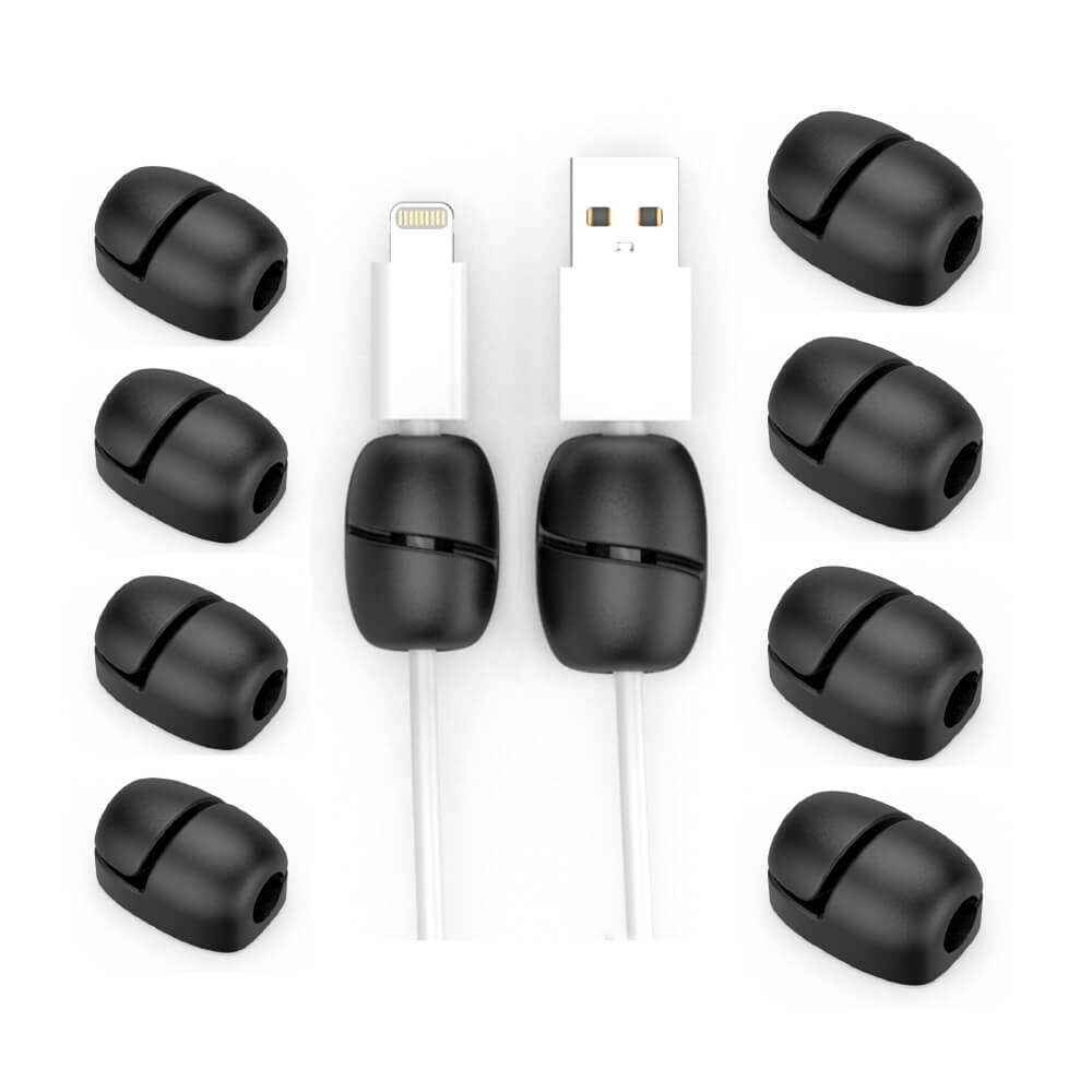 DESIRE2 DESIRE2 Deskmate Cable Nuggets 10-pack Svart - Teknikhallen.se