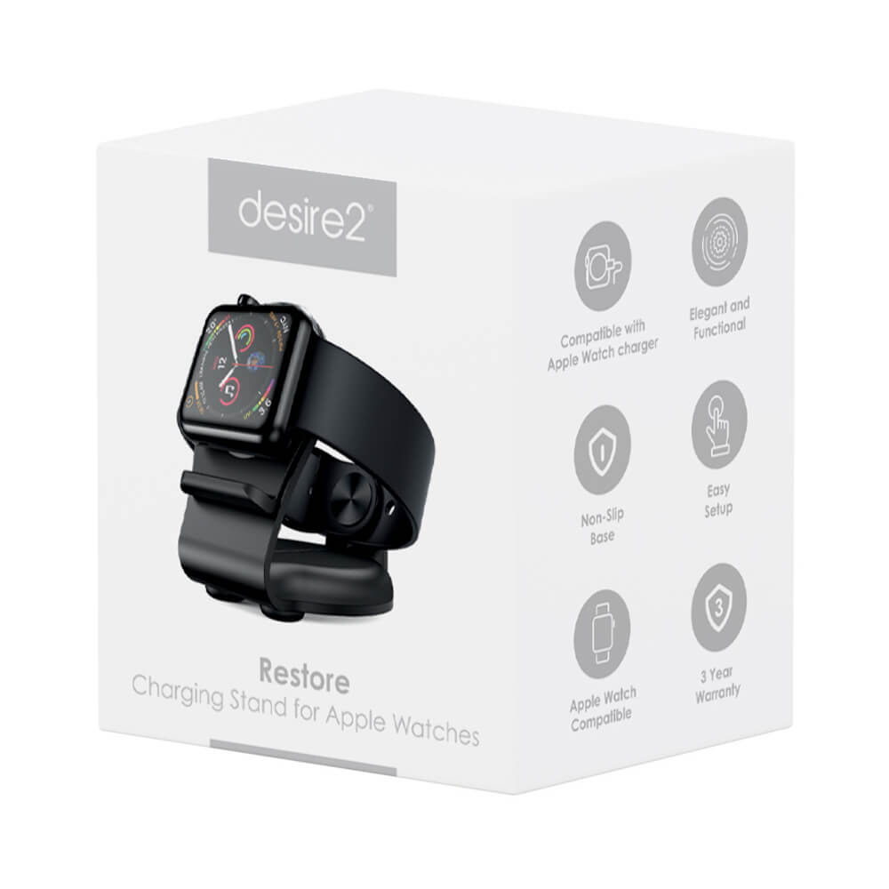 DESIRE2 DESIRE2 Restore Charging Stand For Apple Watch Svart - Teknikhallen.se