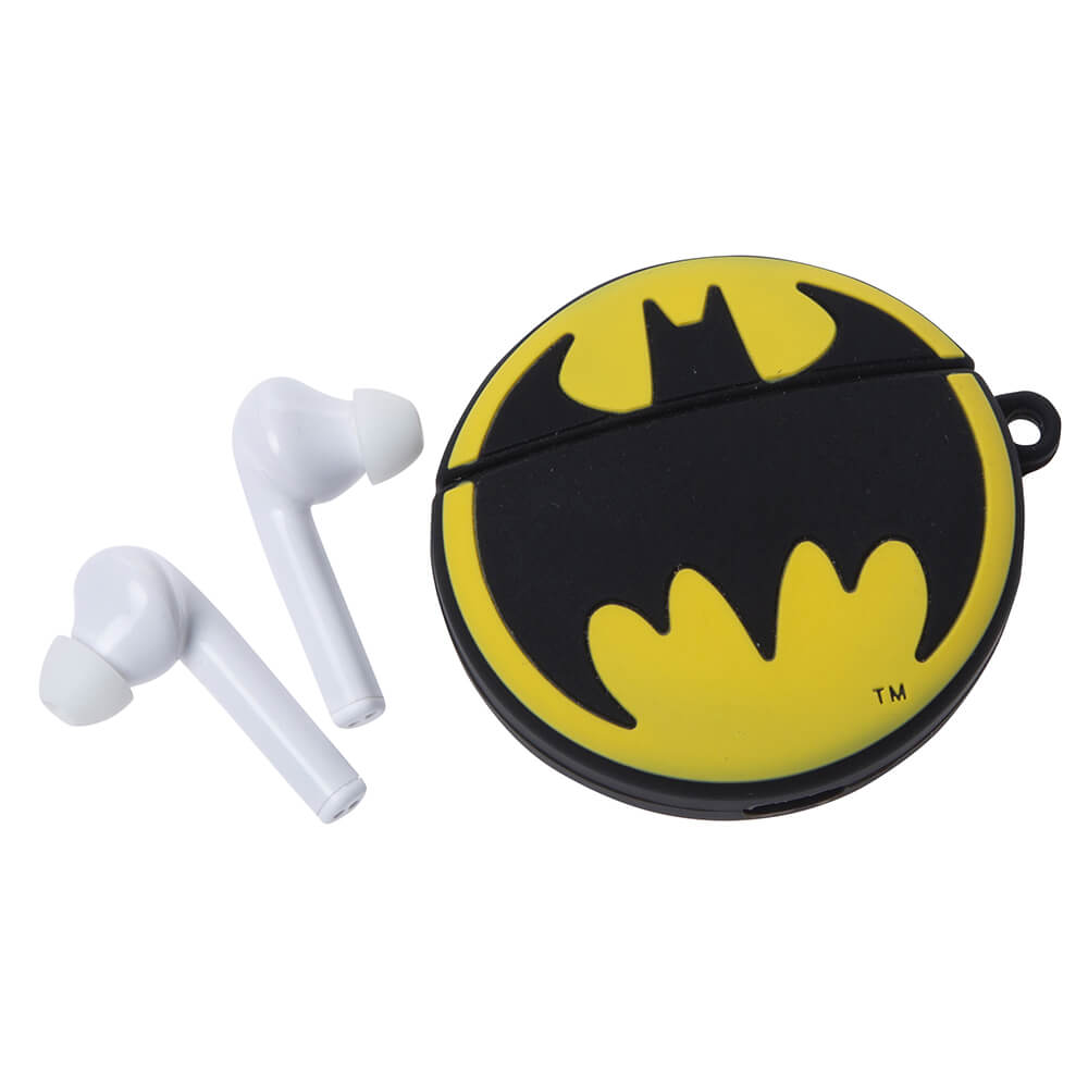 OTL Batman Hörlur In-Ear TWS Bluetooth Svart/Gul - Teknikhallen.se