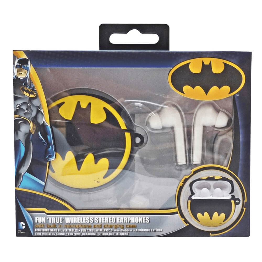 OTL Batman Hörlur In-Ear TWS Bluetooth Svart/Gul - Teknikhallen.se