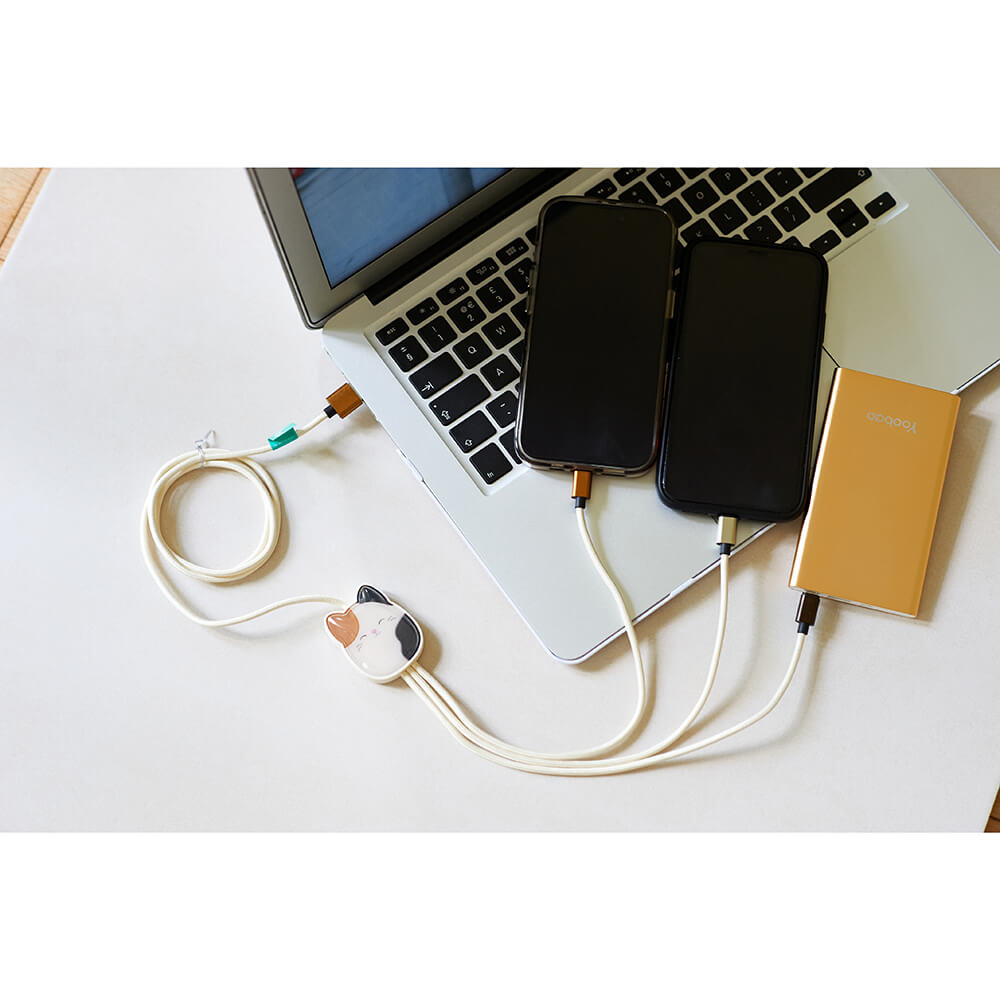 Squishmallows Squishmallows Laddningskabel 1,2m 3in1 USB-C/Micro/Lightning Cam - Teknikhallen.se