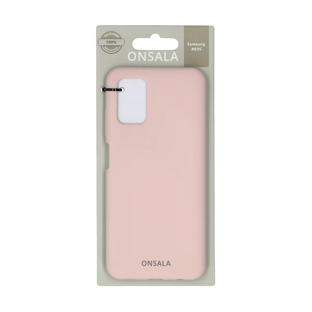 Onsala ONSALA Samsung Galaxy A03s Mobilskal Silikon Sand Rosa - Teknikhallen.se