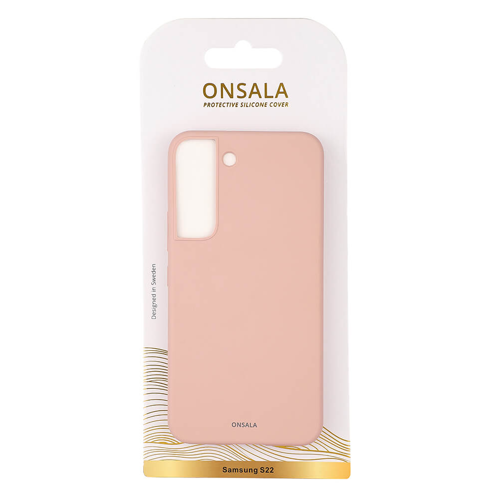 Onsala ONSALA Samsung Galaxy S22 Mobilskal Silikon Sand Rosa - Teknikhallen.se