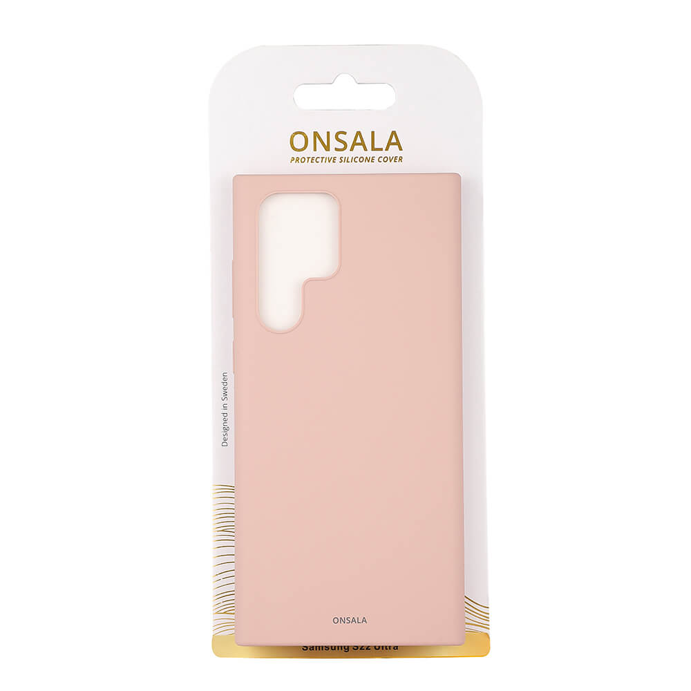 Onsala ONSALA Samsung Galaxy S22 Ultra Mobilskal Silikon Sand Rosa - Teknikhallen.se