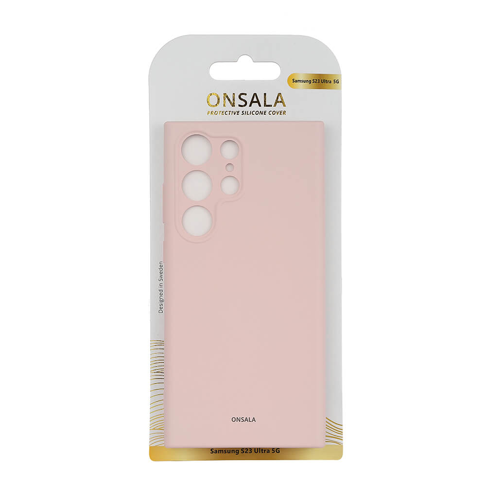Onsala ONSALA Samsung Galaxy S23 Ultra Mobilskal Silikon Chalk Pink - Teknikhallen.se