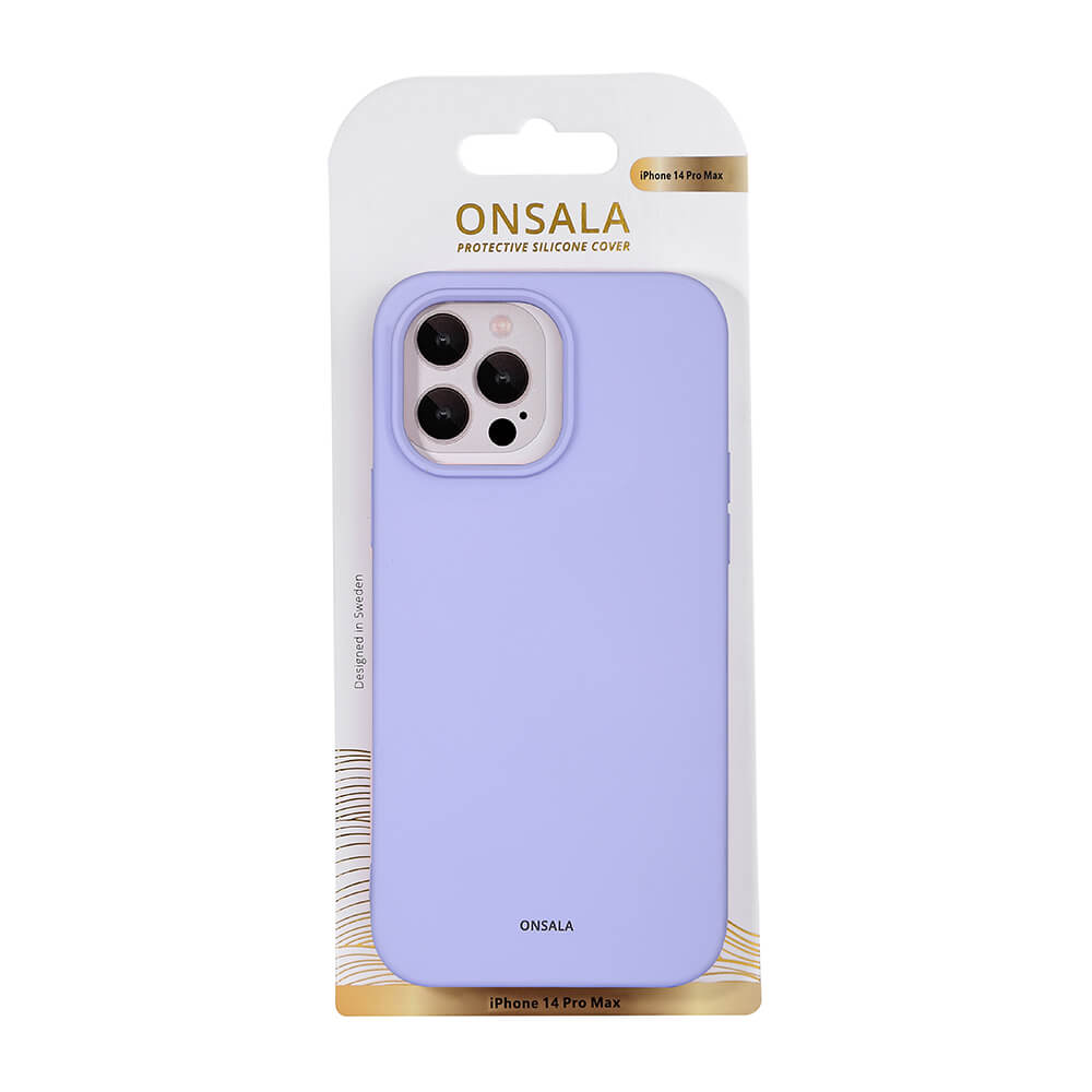 Onsala ONSALA iPhone 14 Pro Max Mobilskal Silikon Lila - Teknikhallen.se