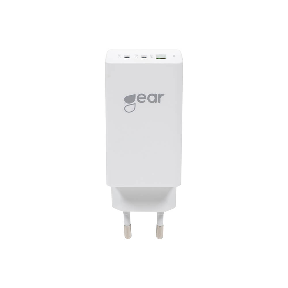 Gear GEAR Vggladdare GaN PD 65W 2xUSB-C - 1xUSB-A Vit - Teknikhallen.se