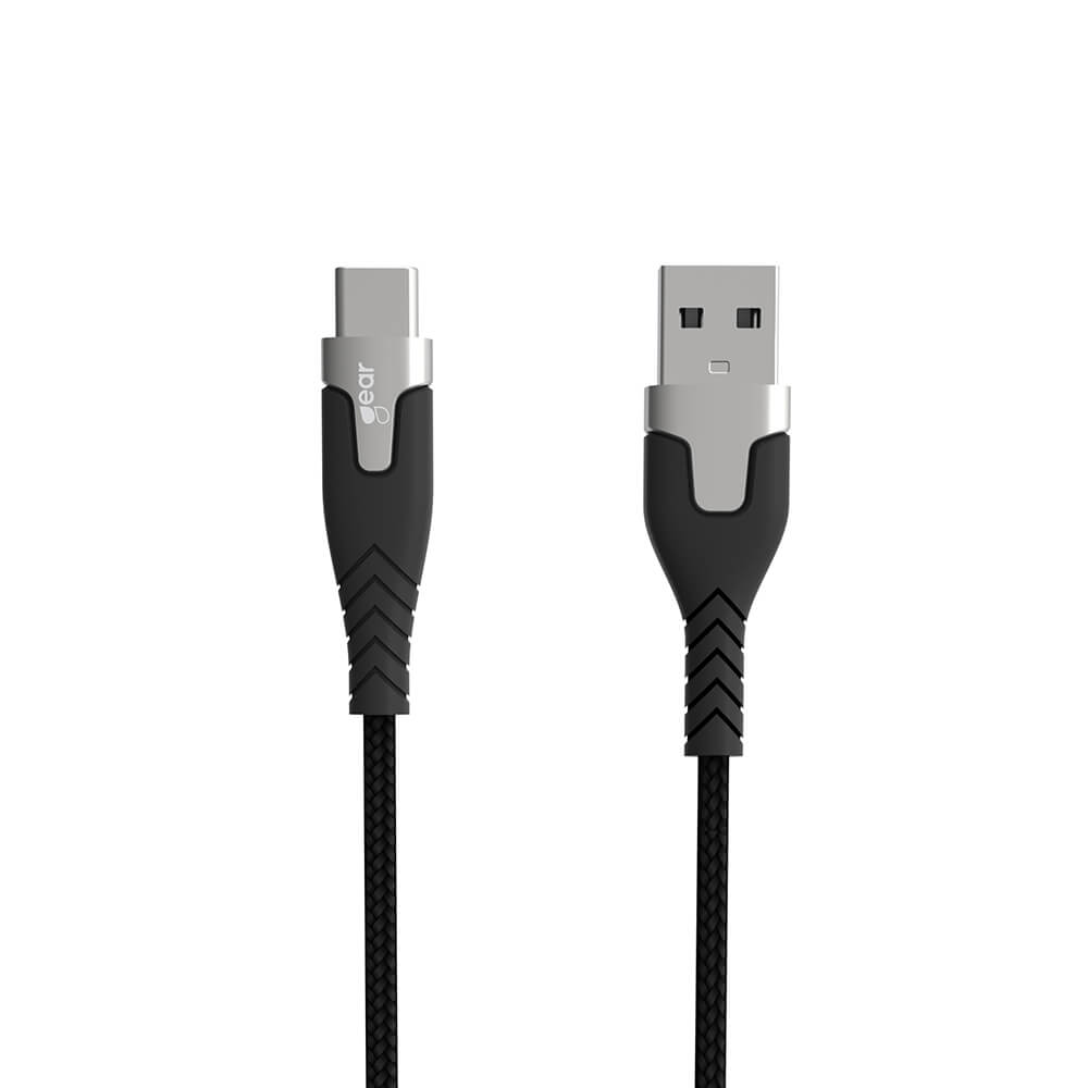 Gear GEAR Laddkabel PRO USB-A - USB-C 1.5m Kevlarkabel Svart - Teknikhallen.se