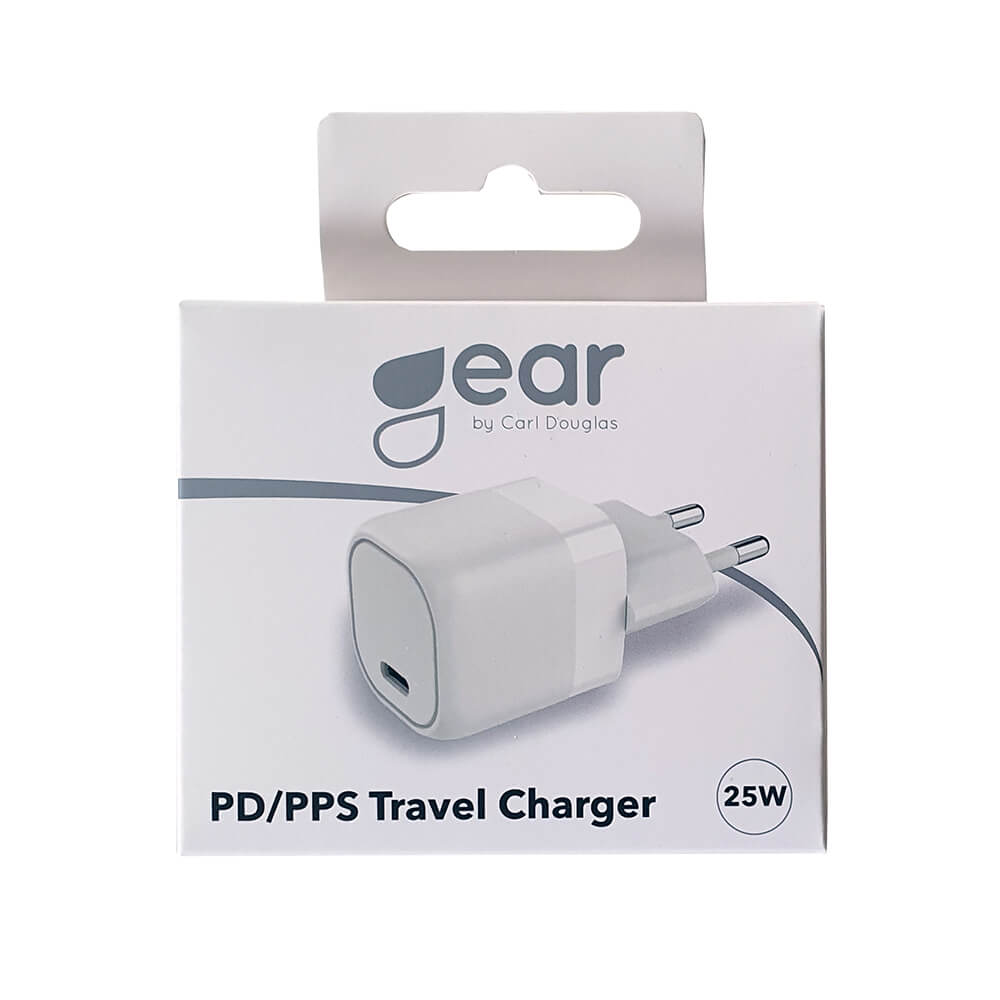 Gear GEAR 25W Vggladdare PD PPS USB-C Vit - Teknikhallen.se