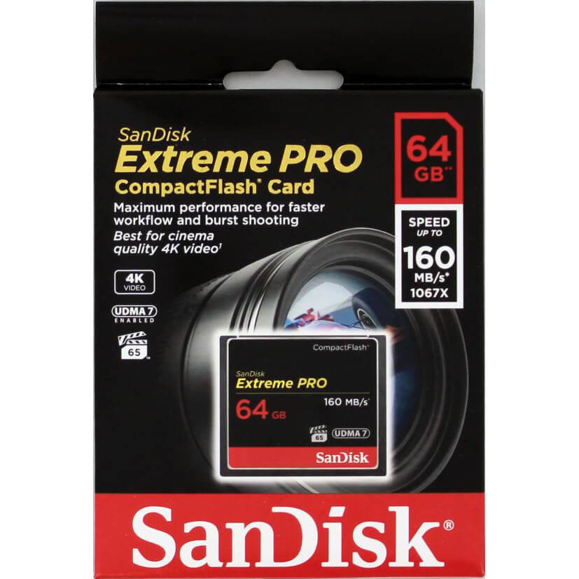 SanDisk SanDisk CF Extreme Pro 64GB 160MB/s Minneskort - Teknikhallen.se