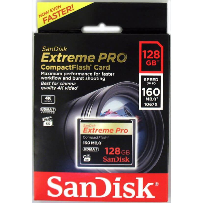 SanDisk SanDisk CF Extreme Pro 128GB 160MB/s Minneskort - Teknikhallen.se
