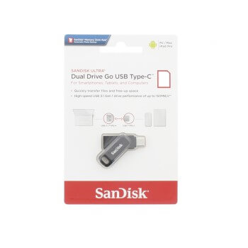 SanDisk SanDisk USB Dual Drive Go Ultra 32GB, USB-C / USB 3.1 - Teknikhallen.se