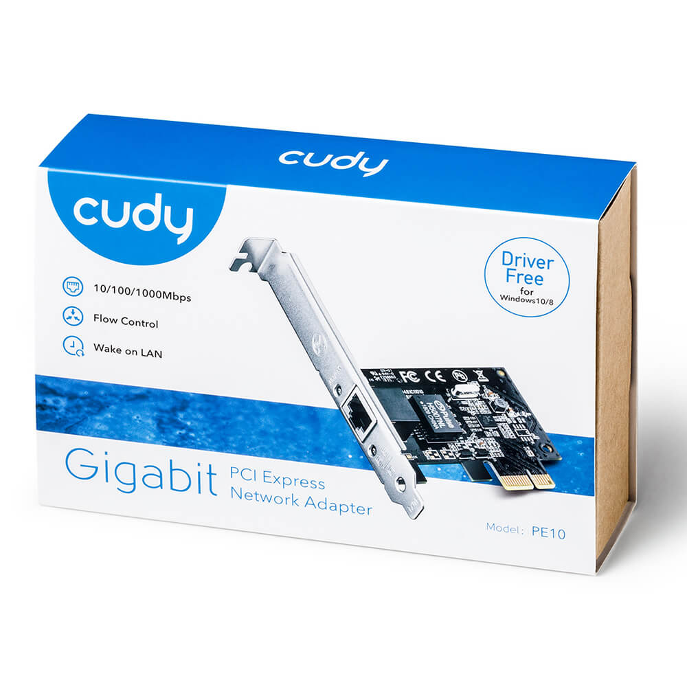 Cudy Cudy Adapter PCI-E PE10 Gigabit 1P Low Profile - Teknikhallen.se