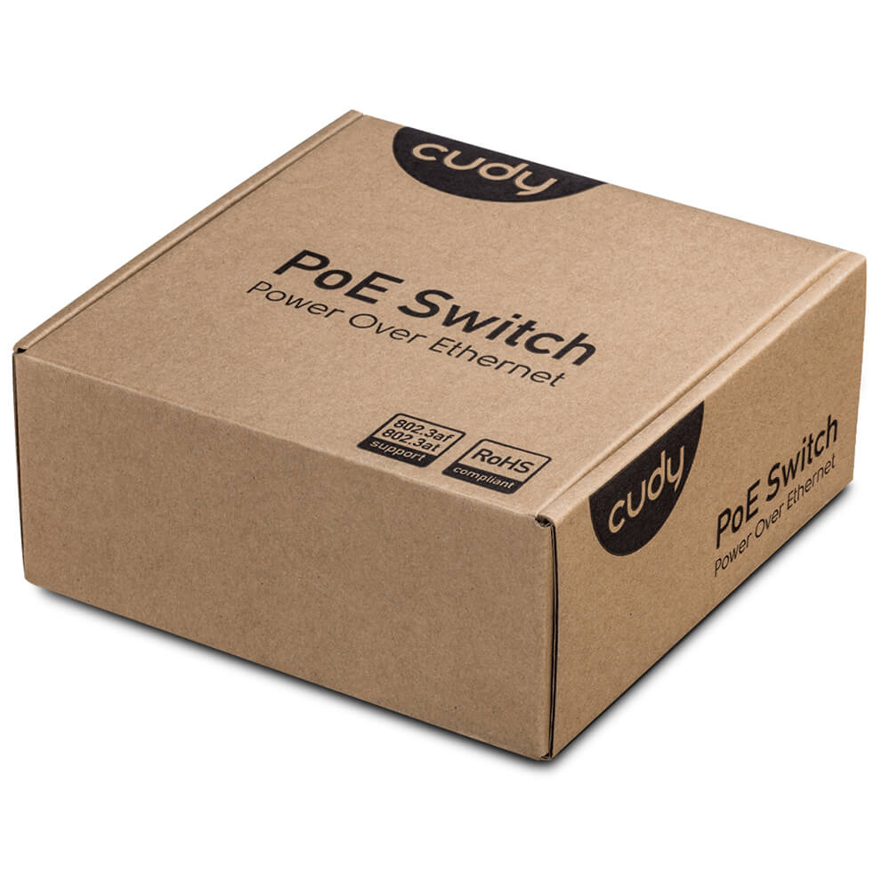 Cudy Cudy Switch GS1005P 5-port Gigabit PoE+ 60W Grå - Teknikhallen.se