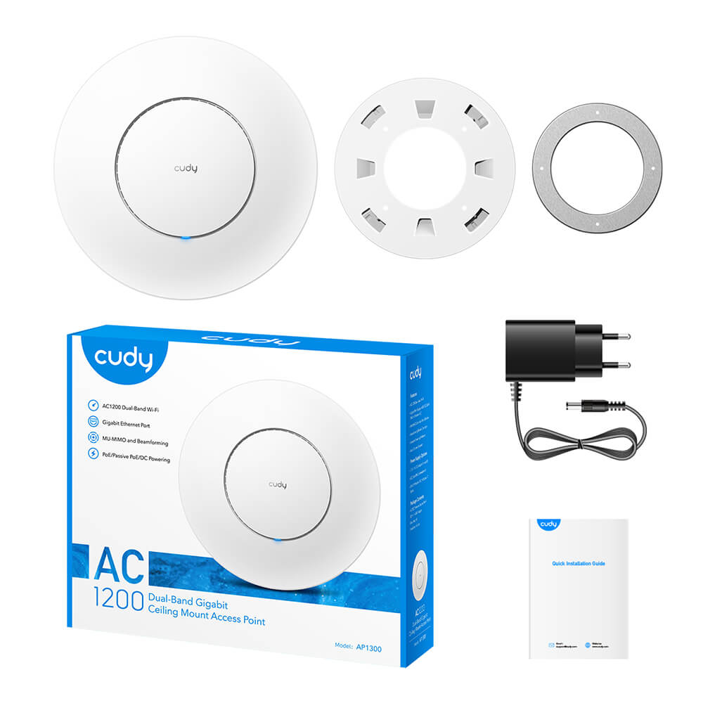 Cudy Cudy Access Point AP1300 AC1200 Gigabit Vit - Teknikhallen.se