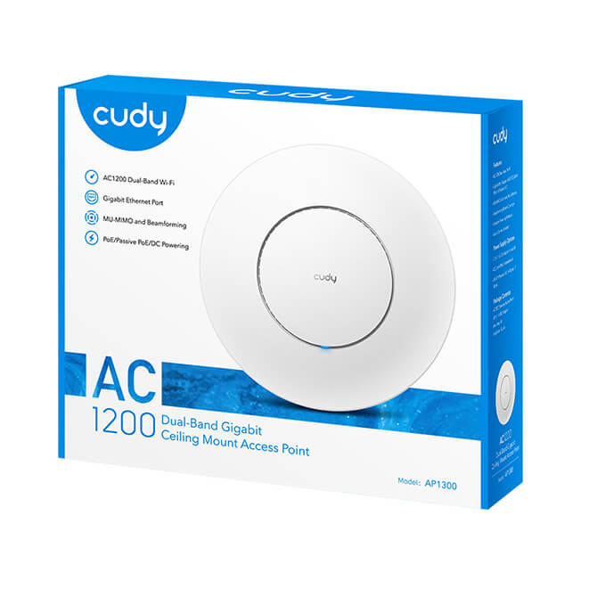 Cudy Cudy Access Point AP1300 AC1200 Gigabit Vit - Teknikhallen.se