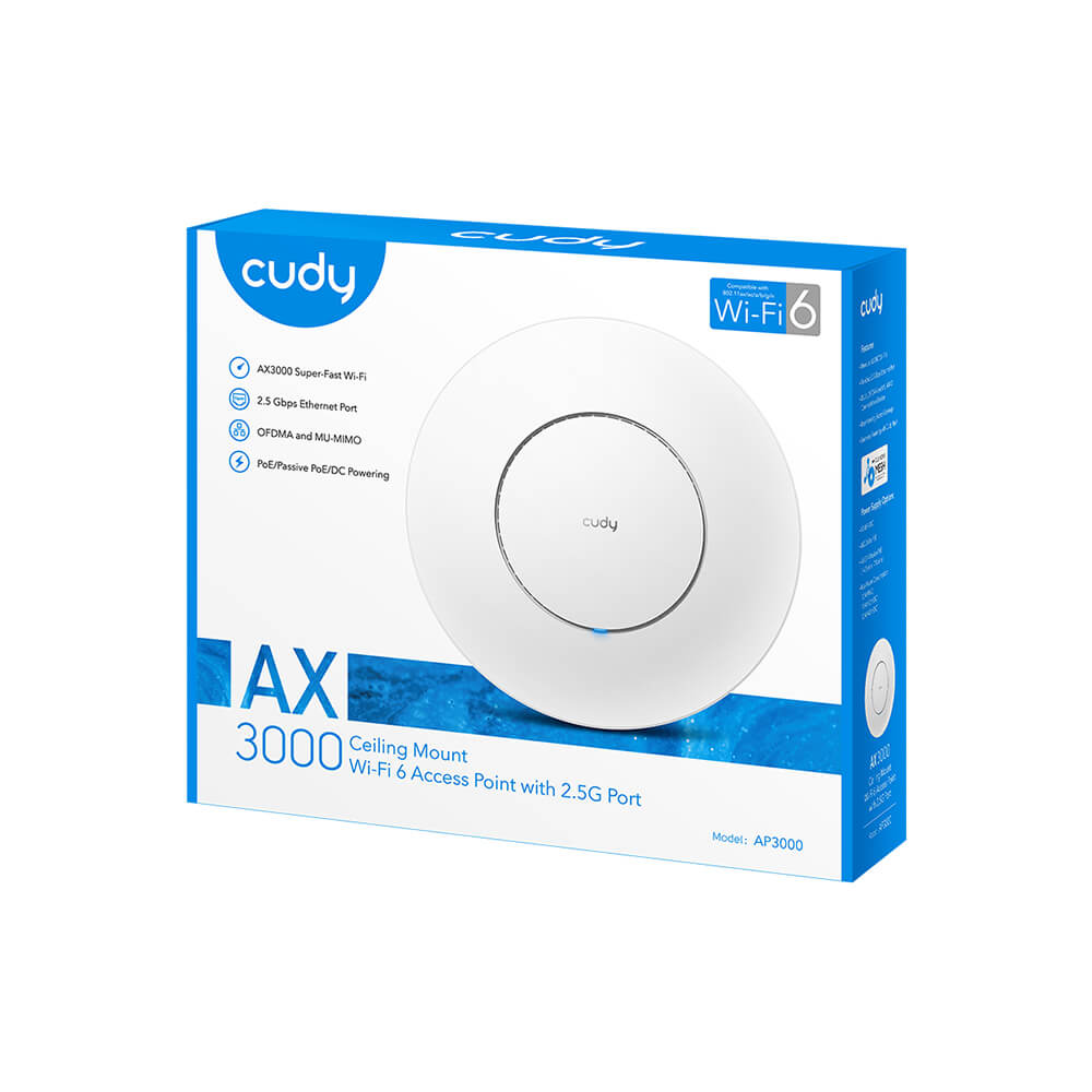 Cudy Cudy Acces Point AP3000 AX3000 Gigabit PoE Mesh Vit - Teknikhallen.se